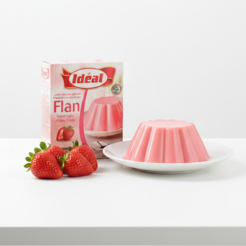 Ideal Strawberry Flan Powder || Serves 4 People||فلان ديال فراولة