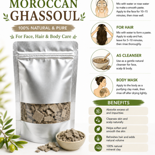 Moroccan Ghassoul Clay for Hair, Face and Body